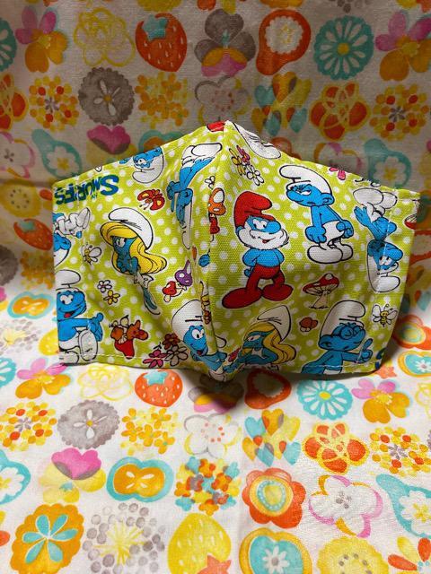 HMインナーマスク スマーフ柄(グリーン) < 女性ファッション  HMインナーマスク スマーフ柄(グリーン)  < 女性ファッションの