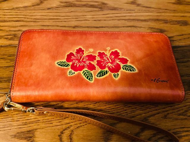 ハワイ hawaii ラウンドファスナー レザー 財布 ウォレット ハイビスカス メンズ レディース < 男性ファッション  ハワイ hawaii ラウンドファスナー レザー 財布 ウォレット ハイビスカス メンズ レディース  < 男性ファッションの