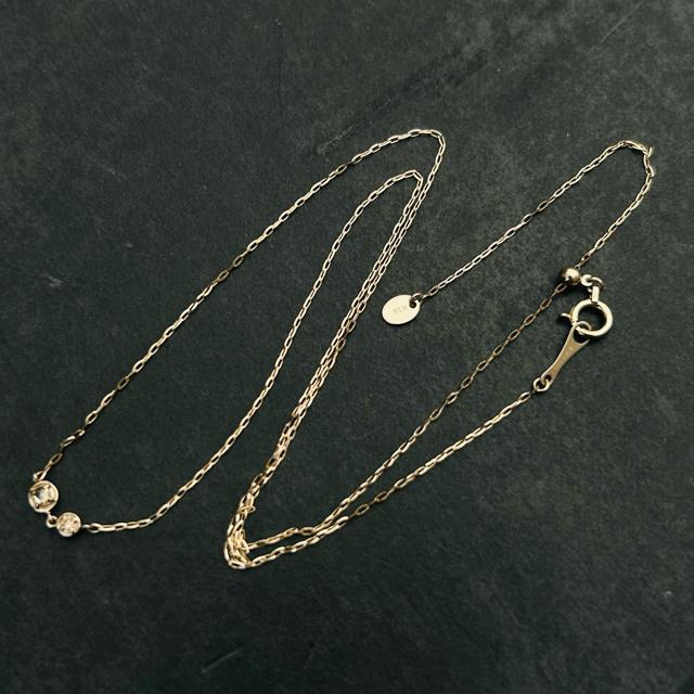 ete bijoux K18 PG ダイヤモンド ネックレス ピンクゴールド < 女性アクセサリー/時計 ete bijoux K18 PG ダイヤモンド ネックレス ピンクゴールド < 女性アクセサリー/時計の