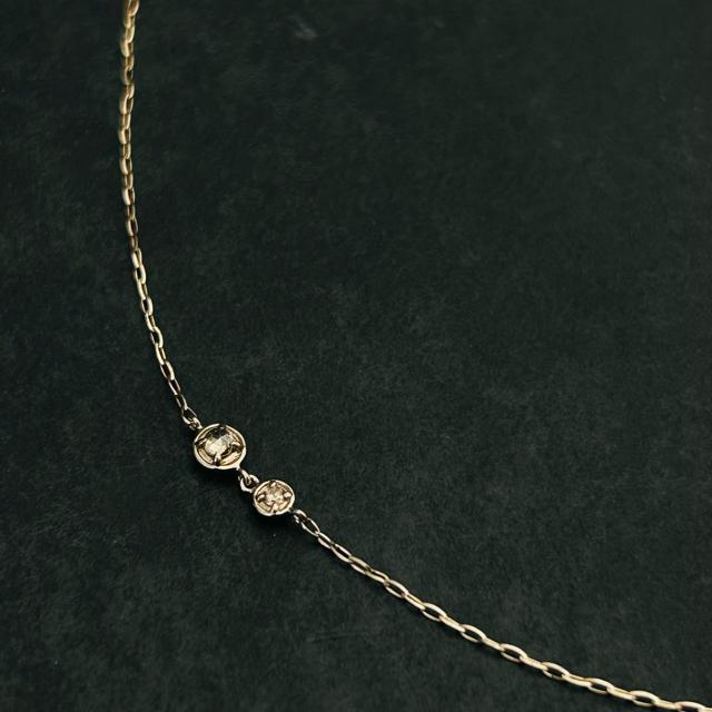 ete bijoux K18 PG ダイヤモンド ネックレス ピンクゴールド < 女性アクセサリー/時計 ete bijoux K18 PG ダイヤモンド ネックレス ピンクゴールド < 女性アクセサリー/時計の