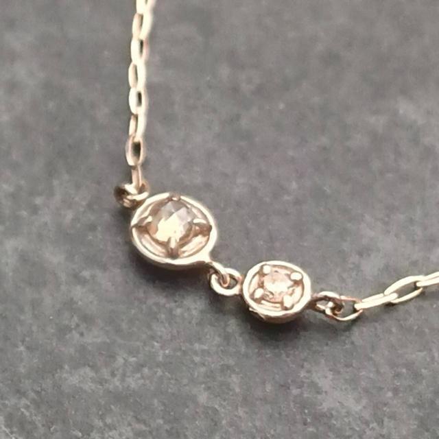 ete bijoux K18 PG ダイヤモンド ネックレス ピンクゴールド < 女性アクセサリー/時計 ete bijoux K18 PG ダイヤモンド ネックレス ピンクゴールド < 女性アクセサリー/時計の