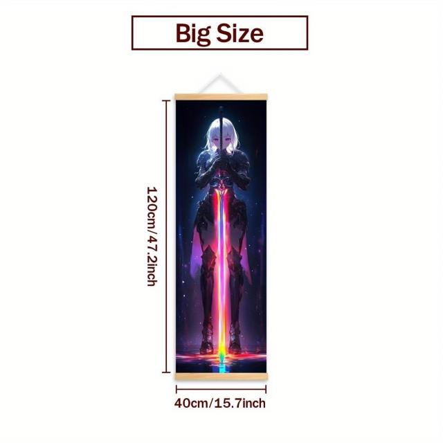 4人気アニメゲームの壁掛けタペストリーです縦120cm横40cm木製ハンガー付 < ホビー 4人気アニメゲームの壁掛けタペストリーです縦120cm横40cm木製ハンガー付 < ホビーの