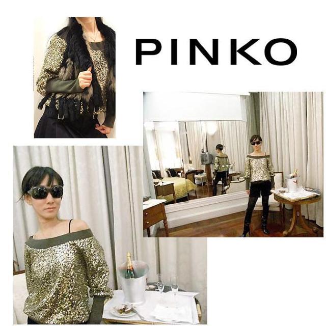 新品ピンコPINKOオフショルダー スパンコール スウェット < 女性ファッション 新品ピンコPINKOオフショルダー スパンコール スウェット < 女性ファッションの