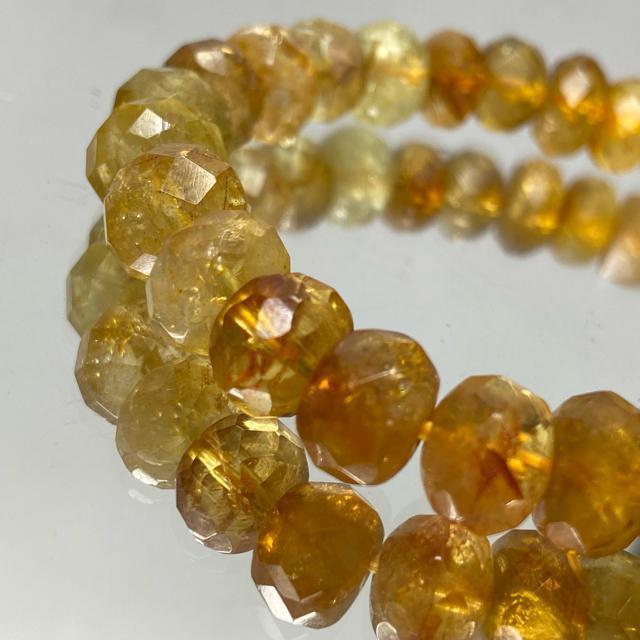 《No.435》ブラジル産 天然石シトリン ボタン多面カット < 女性アクセサリー/時計  《No.435》ブラジル産 天然石シトリン ボタン多面カット < 女性アクセサリー/時計の