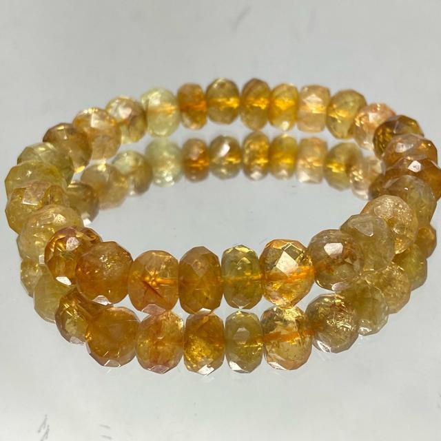 《No.435》ブラジル産 天然石シトリン ボタン多面カット < 女性アクセサリー/時計  《No.435》ブラジル産 天然石シトリン ボタン多面カット < 女性アクセサリー/時計の