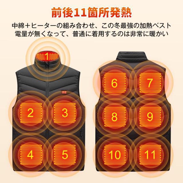 送料込#新品#M 電熱ベスト ヒーターベスト 11エリア発熱 USB加熱 < 男性ファッション  送料込#新品#M 電熱ベスト ヒーターベスト 11エリア発熱 USB加熱  < 男性ファッションの