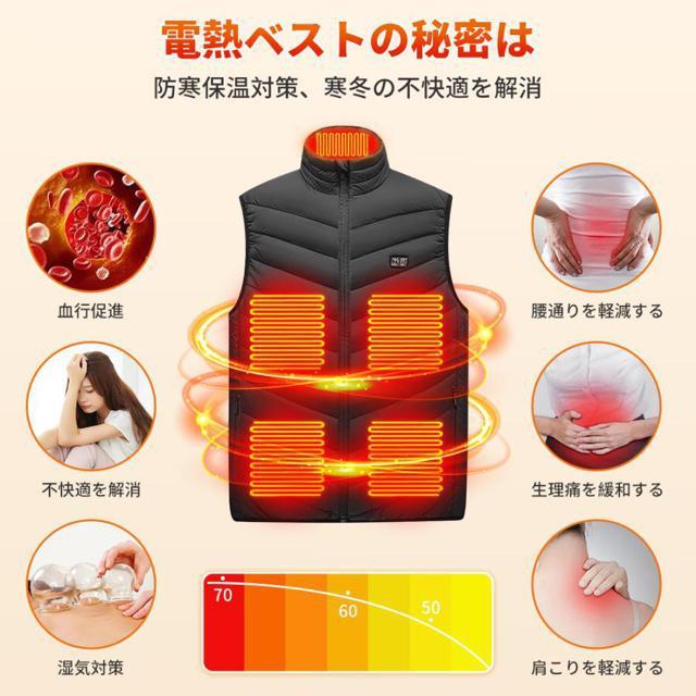送料込#新品#M 電熱ベスト ヒーターベスト 11エリア発熱 USB加熱 < 男性ファッション  送料込#新品#M 電熱ベスト ヒーターベスト 11エリア発熱 USB加熱 < 男性ファッションの