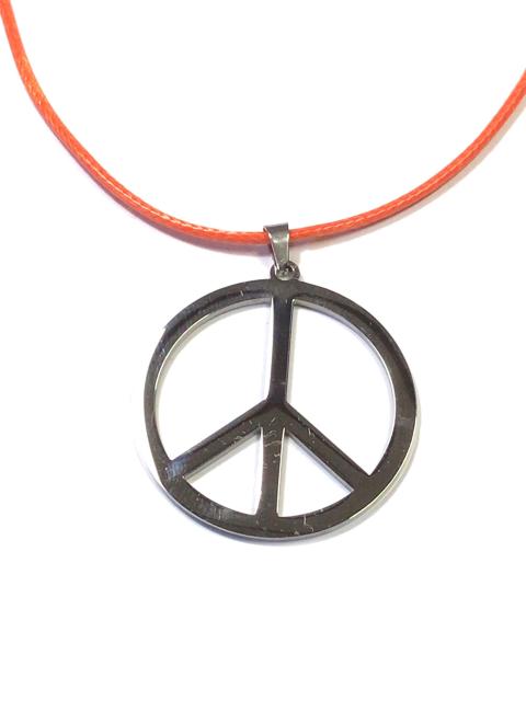 ピースマーク ネックレス チェーンオレンジ トップシルバー ステンレス メンズ レディース ペンダント アクセサリー < 男性アクセサリー/時計  ピースマーク ネックレス チェーンオレンジ トップシルバー ステンレス メンズ レディース ペンダント アクセサリー  < 男性アクセサリー/時計の