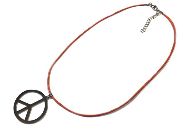 ピースマーク ネックレス チェーンオレンジ トップシルバー ステンレス メンズ レディース ペンダント アクセサリー < 男性アクセサリー/時計  ピースマーク ネックレス チェーンオレンジ トップシルバー ステンレス メンズ レディース ペンダント アクセサリー < 男性アクセサリー/時計の