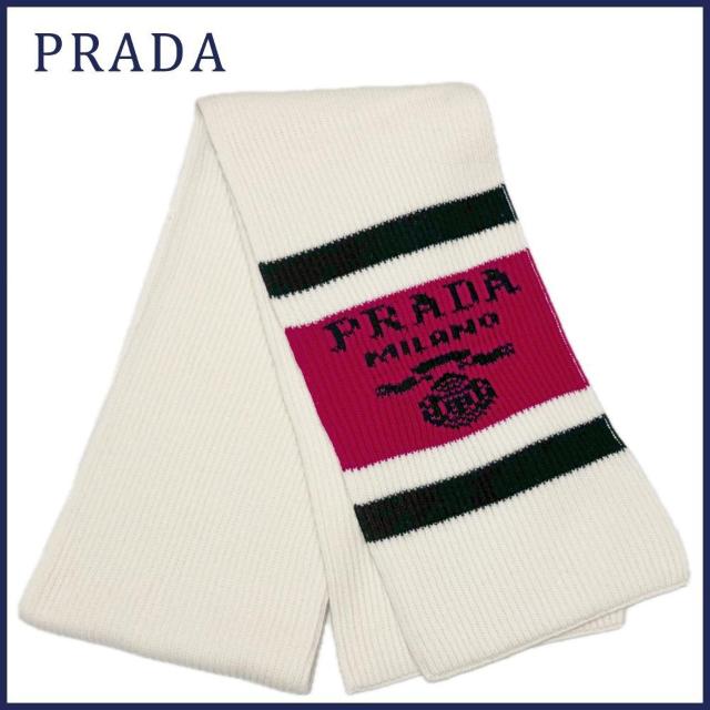 新品プラダ カシミア100% 厚手 ニットマフラー 白 PRADA < 男性ファッション 新品プラダ カシミア100% 厚手 ニットマフラー 白 PRADA < 男性ファッションの