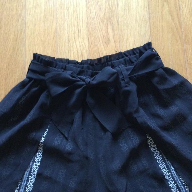 キュロットパンツ リボンベルト < 女性ファッション  キュロットパンツ リボンベルト < 女性ファッションの