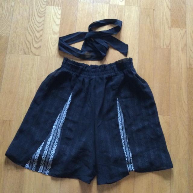 キュロットパンツ リボンベルト < 女性ファッション  キュロットパンツ リボンベルト < 女性ファッションの