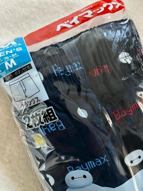 Mサイズ!2枚セット!ディズニー!ベイマックス!柄!前開きあり!ボタン付き!トランクス! < 男性ファッション  Mサイズ!2枚セット!ディズニー!ベイマックス!柄!前開きあり!ボタン付き!トランクス! < 男性ファッションの