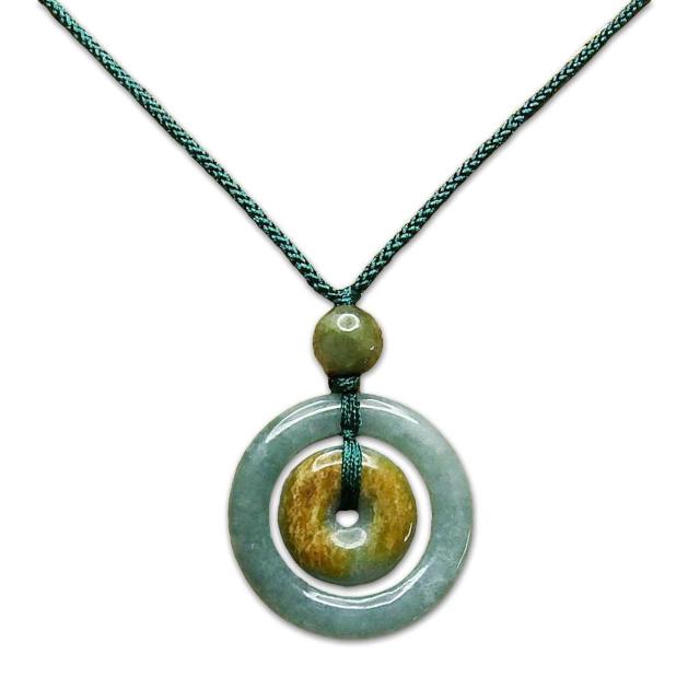 イエローインひすい本翡翠母子平安扣紐天然石ネックレスUK2-2-06RZa < 女性アクセサリー/時計  イエローインひすい本翡翠母子平安扣紐天然石ネックレスUK2-2-06RZa  < 女性アクセサリー/時計の