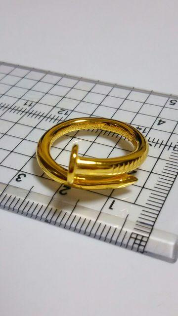 ☆クロムハーツ 正規品☆ ネイル フラット プラス リング 22K仕様 14号 超美品 < ブランド ☆クロムハーツ 正規品☆ ネイル フラット プラス リング 22K仕様 14号 超美品 < ブランドの