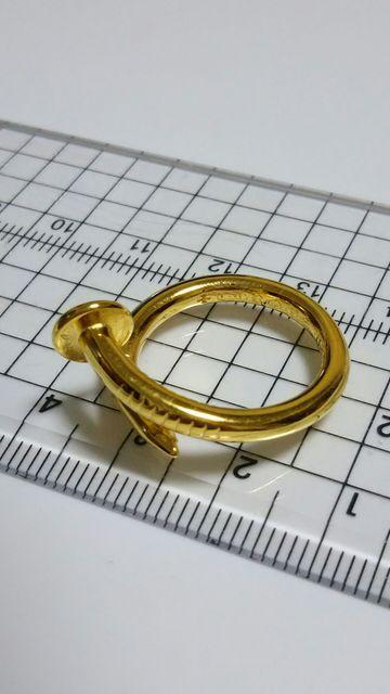 ☆クロムハーツ 正規品☆ ネイル フラット プラス リング 22K仕様 14号 超美品 < ブランド ☆クロムハーツ 正規品☆ ネイル フラット プラス リング 22K仕様 14号 超美品 < ブランドの
