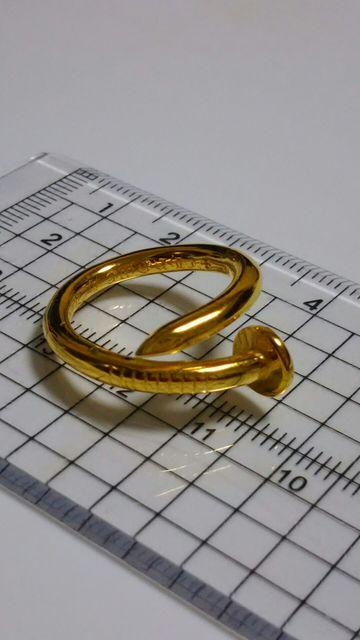 ☆クロムハーツ 正規品☆ ネイル フラット プラス リング 22K仕様 14号 超美品 < ブランド ☆クロムハーツ 正規品☆ ネイル フラット プラス リング 22K仕様 14号 超美品 < ブランドの