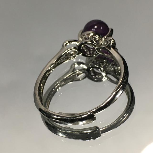 《No.R064》sideハート台座 アメジストring フリーサイズ < 女性アクセサリー/時計  《No.R064》sideハート台座 アメジストring フリーサイズ < 女性アクセサリー/時計の