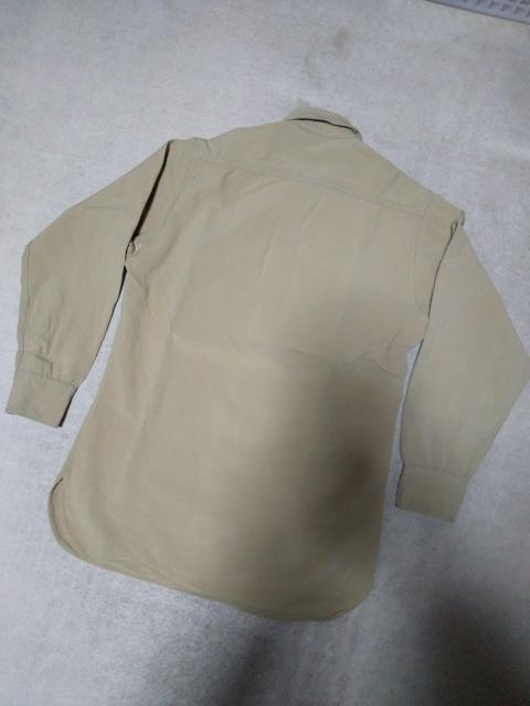 vintage 古着 ミリタリー ウール フィールド 長袖シャツ 14 1/2×31 XS〜Sサイズ  カーキ ベージュ  USA < 男性ファッション  vintage 古着 ミリタリー ウール フィールド 長袖シャツ 14 1/2×31 XS〜Sサイズ  カーキ ベージュ  USA < 男性ファッションの
