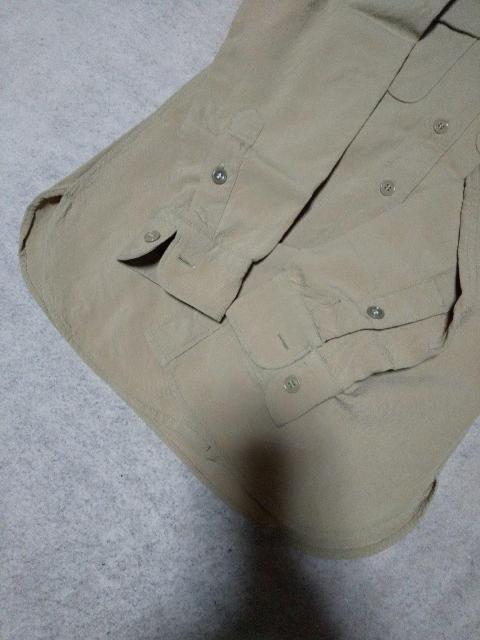 vintage 古着 ミリタリー ウール フィールド 長袖シャツ 14 1/2×31 XS〜Sサイズ  カーキ ベージュ  USA < 男性ファッション  vintage 古着 ミリタリー ウール フィールド 長袖シャツ 14 1/2×31 XS〜Sサイズ  カーキ ベージュ  USA < 男性ファッションの