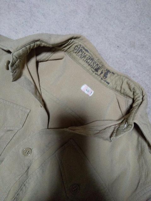 vintage 古着 ミリタリー ウール フィールド 長袖シャツ 14 1/2×31 XS〜Sサイズ  カーキ ベージュ  USA < 男性ファッション  vintage 古着 ミリタリー ウール フィールド 長袖シャツ 14 1/2×31 XS〜Sサイズ  カーキ ベージュ  USA < 男性ファッションの