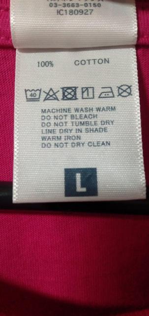 無地のトロピカルピンク色Lサイズ半袖テーシャツ1枚 < 男性ファッション  無地のトロピカルピンク色Lサイズ半袖テーシャツ1枚 < 男性ファッションの