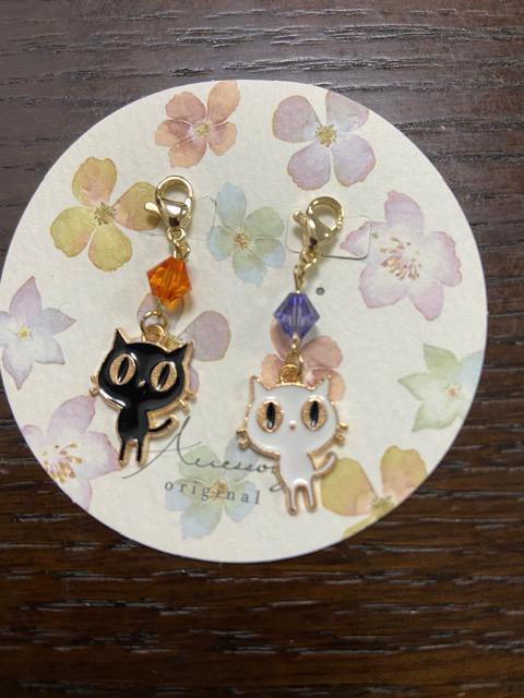 ハンドメイド 猫のマスクチャーム 2個セット < 女性ファッション ハンドメイド 猫のマスクチャーム 2個セット < 女性ファッションの