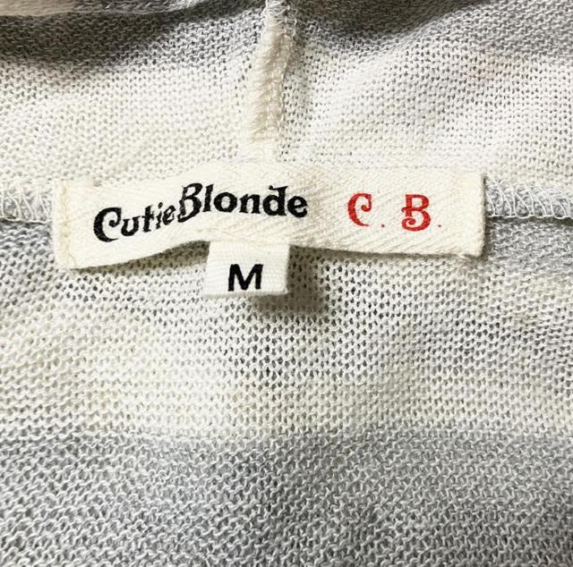 新品 キューティーブロンド Cutie Blonde ボーダー フード ロングカーディガン ガーゼ M < ブランド 新品 キューティーブロンド Cutie Blonde ボーダー フード ロングカーディガン ガーゼ M < ブランドの