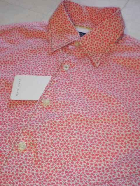 □ZARA/ザラ 小花柄 タイト シャツ・Sサイズ・メンズ☆新品 < ブランド  □ZARA/ザラ 小花柄 タイト シャツ・Sサイズ・メンズ☆新品 < ブランドの