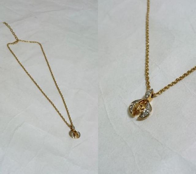 正規美 Nina Ricciニナリッチ NRロゴストーン装飾ネックレス 純正チェーン 約39~43p < ブランド  正規美 Nina Ricciニナリッチ NRロゴストーン装飾ネックレス 純正チェーン 約39~43p < ブランドの