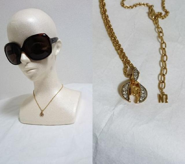 正規美 Nina Ricciニナリッチ NRロゴストーン装飾ネックレス 純正チェーン 約39~43p < ブランド  正規美 Nina Ricciニナリッチ NRロゴストーン装飾ネックレス 純正チェーン 約39~43p < ブランドの