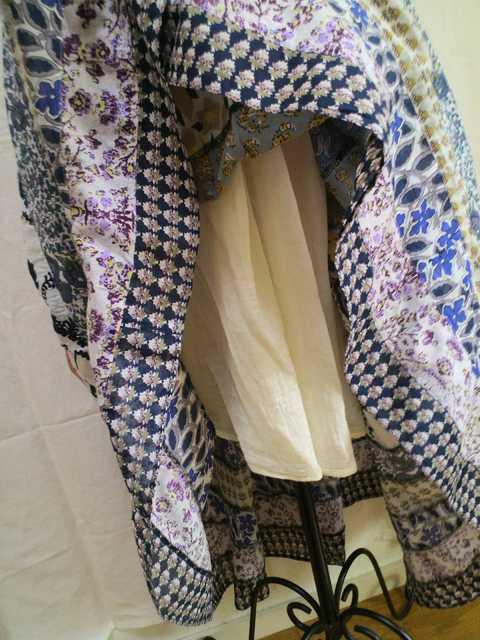 64〜70p*シャンティ2/エスニック・アジアン/ボタニカル・パッチワーク・フレアーボーダースカート < 女性ファッション  64〜70p*シャンティ2/エスニック・アジアン/ボタニカル・パッチワーク・フレアーボーダースカート < 女性ファッションの