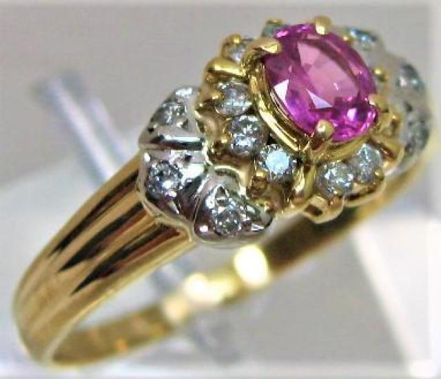 K18Pt90018金プラチナリングピンクサファイヤ0.47ctダイヤ0.2ct < 女性アクセサリー/時計  K18Pt90018金プラチナリングピンクサファイヤ0.47ctダイヤ0.2ct < 女性アクセサリー/時計の