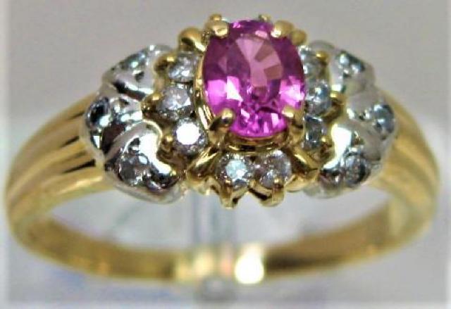 K18Pt90018金プラチナリングピンクサファイヤ0.47ctダイヤ0.2ct < 女性アクセサリー/時計  K18Pt90018金プラチナリングピンクサファイヤ0.47ctダイヤ0.2ct < 女性アクセサリー/時計の