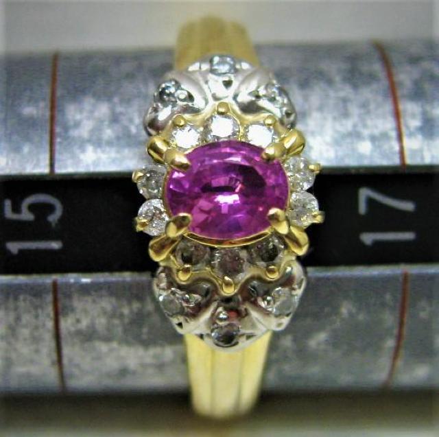 K18Pt90018金プラチナリングピンクサファイヤ0.47ctダイヤ0.2ct < 女性アクセサリー/時計  K18Pt90018金プラチナリングピンクサファイヤ0.47ctダイヤ0.2ct < 女性アクセサリー/時計の