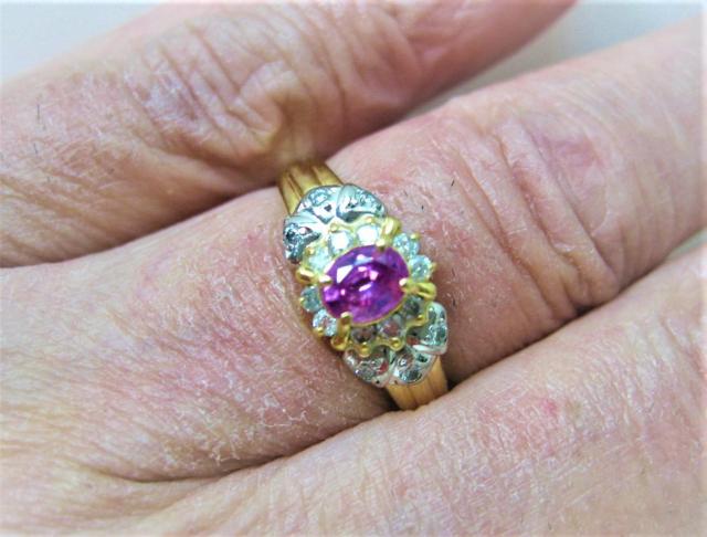 K18Pt90018金プラチナリングピンクサファイヤ0.47ctダイヤ0.2ct < 女性アクセサリー/時計  K18Pt90018金プラチナリングピンクサファイヤ0.47ctダイヤ0.2ct < 女性アクセサリー/時計の