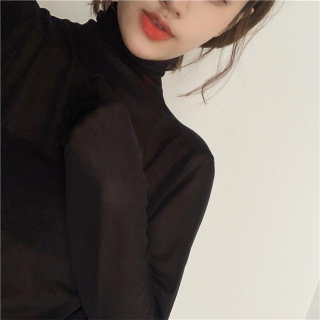 送料無料 新品レース 長袖 Tシャツ タートルネック イレギュラー トップス 6色 < 女性ファッション  送料無料 新品レース 長袖 Tシャツ タートルネック イレギュラー トップス 6色 < 女性ファッションの
