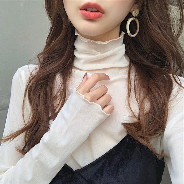 送料無料 新品レース 長袖 Tシャツ タートルネック イレギュラー トップス 6色 < 女性ファッション  送料無料 新品レース 長袖 Tシャツ タートルネック イレギュラー トップス 6色 < 女性ファッションの
