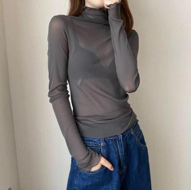 送料無料 新品レース 長袖 Tシャツ タートルネック イレギュラー トップス 6色 < 女性ファッション  送料無料 新品レース 長袖 Tシャツ タートルネック イレギュラー トップス 6色 < 女性ファッションの