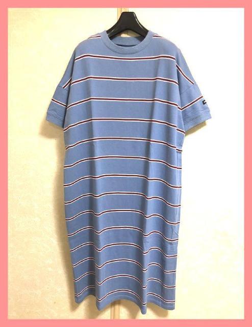 ☆ミルクフェド☆超美品☆完売ボーダーロゴロングカットソーワンピBU☆ < ブランド  ☆ミルクフェド☆超美品☆完売ボーダーロゴロングカットソーワンピBU☆ < ブランドの