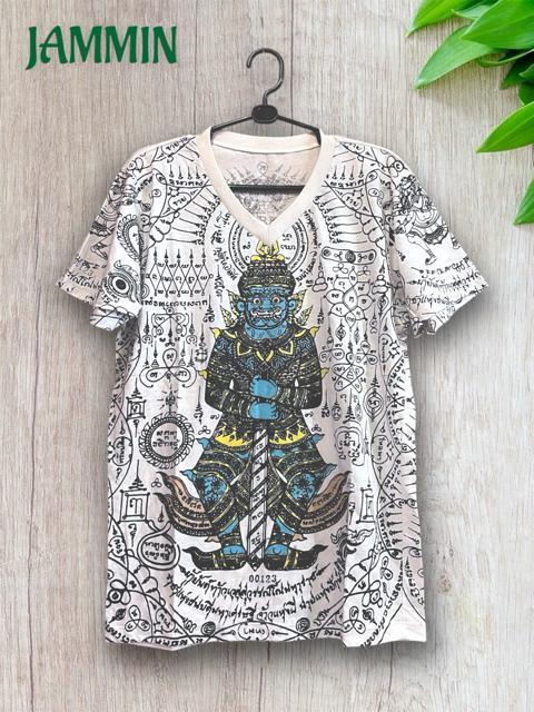 サクヤンTシャツ Mサイズ 守護神ヤック 夜叉 ヤック エスニック アジアン < 男性ファッション サクヤンTシャツ Mサイズ 守護神ヤック 夜叉 ヤック エスニック アジアン < 男性ファッションの