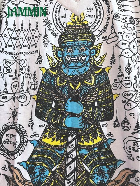 サクヤンTシャツ Mサイズ 守護神ヤック 夜叉 ヤック エスニック アジアン < 男性ファッション サクヤンTシャツ Mサイズ 守護神ヤック 夜叉 ヤック エスニック アジアン < 男性ファッションの