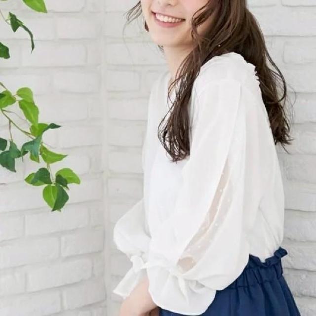 ◆Rope Picnic/ロペピクニック◆袖スリットブラウス★ホワイト38*シンプルコーデ < ブランド  ◆Rope Picnic/ロペピクニック◆袖スリットブラウス★ホワイト38*シンプルコーデ < ブランドの