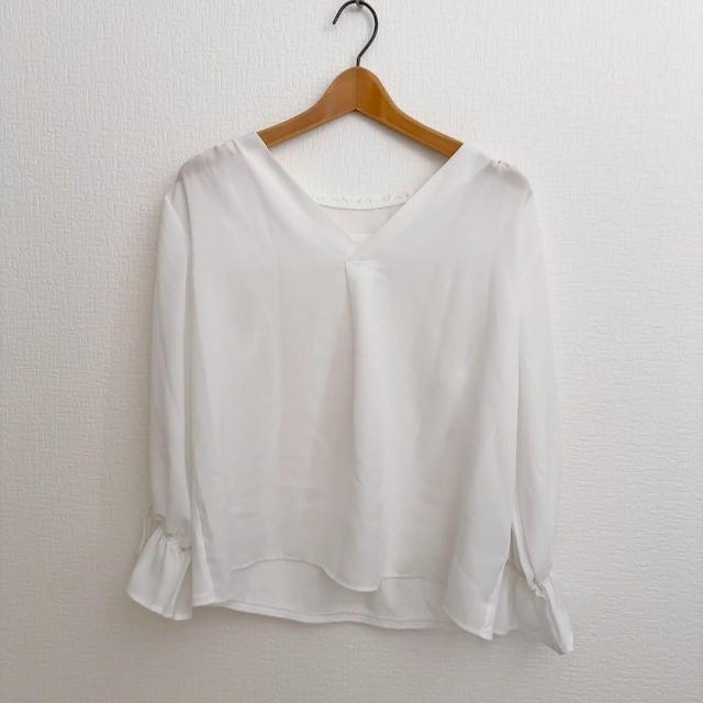 ◆Rope Picnic/ロペピクニック◆袖スリットブラウス★ホワイト38*シンプルコーデ < ブランド  ◆Rope Picnic/ロペピクニック◆袖スリットブラウス★ホワイト38*シンプルコーデ < ブランドの