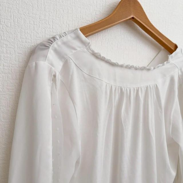 ◆Rope Picnic/ロペピクニック◆袖スリットブラウス★ホワイト38*シンプルコーデ < ブランド  ◆Rope Picnic/ロペピクニック◆袖スリットブラウス★ホワイト38*シンプルコーデ < ブランドの