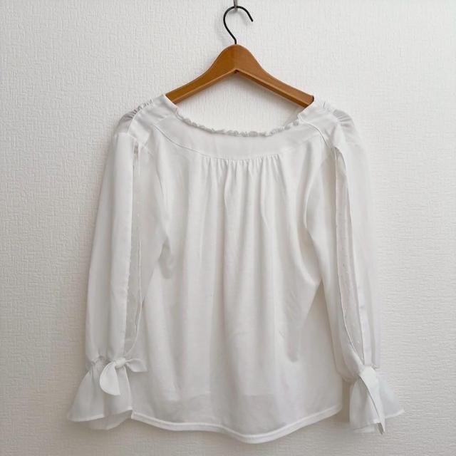 ◆Rope Picnic/ロペピクニック◆袖スリットブラウス★ホワイト38*シンプルコーデ < ブランド  ◆Rope Picnic/ロペピクニック◆袖スリットブラウス★ホワイト38*シンプルコーデ < ブランドの
