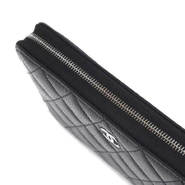 ◆ 本物 美品 ◆ CHANEL シャネル 長財布 キャビアスキン マトラッセ 黒 ブラック シルバー 箱 人気 AP0242 < ブランド  ◆ 本物 美品 ◆ CHANEL シャネル 長財布 キャビアスキン マトラッセ 黒 ブラック シルバー 箱 人気 AP0242 < ブランドの
