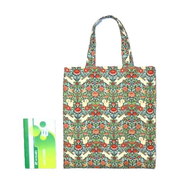 ◆ちょっと持ちぺたんこトートバッグ◆Antique Flower&forest animals◆エコバッグ サブバッグ < 女性ファッション ◆ちょっと持ちぺたんこトートバッグ◆Antique Flower&forest animals◆エコバッグ サブバッグ < 女性ファッションの