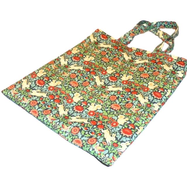 ◆ちょっと持ちぺたんこトートバッグ◆Antique Flower&forest animals◆エコバッグ サブバッグ < 女性ファッション ◆ちょっと持ちぺたんこトートバッグ◆Antique Flower&forest animals◆エコバッグ サブバッグ < 女性ファッションの