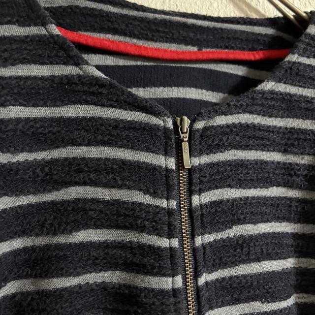 エスピエ ESPIE ニット カーディガン チャック ストライプ ボーダー < 女性ファッション エスピエ ESPIE ニット カーディガン チャック ストライプ ボーダー < 女性ファッションの